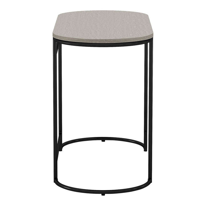 Furniture of America Wasiri Wood Writing Desk in Black and Light Gray