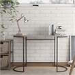 Furniture of America Wasiri Wood Writing Desk in Black and Light Gray