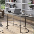 Furniture of America Wasiri Wood Writing Desk in Black and Light Gray