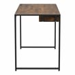 Furniture of America Marra Wood Writing Desk with USB in Sand Black and Natural
