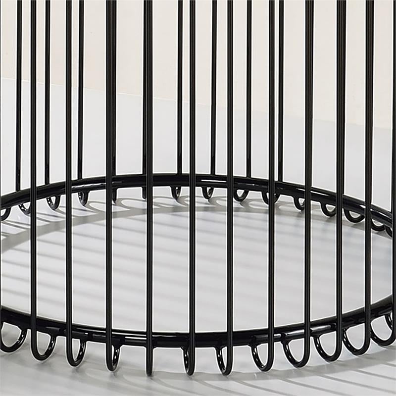 Furniture of America Mendel Contemporary Metal 2-Piece Nesting Table in Black