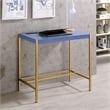 Furniture of America Grae Wood Writing Desk with USB Port in Blue
