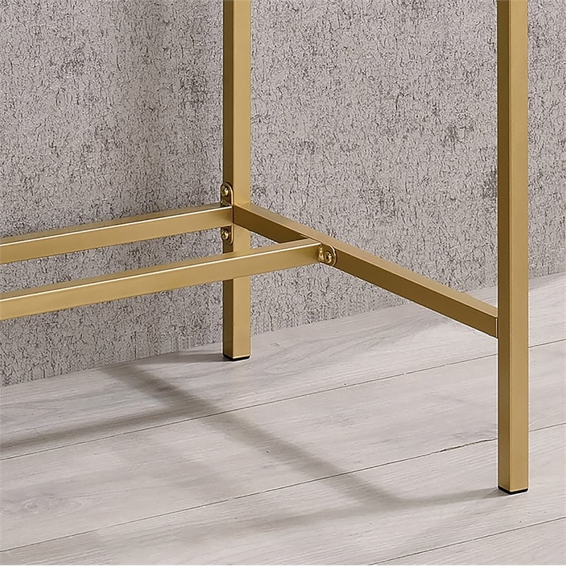 Furniture of America Grae Wood Writing Desk with USB Port in Blue