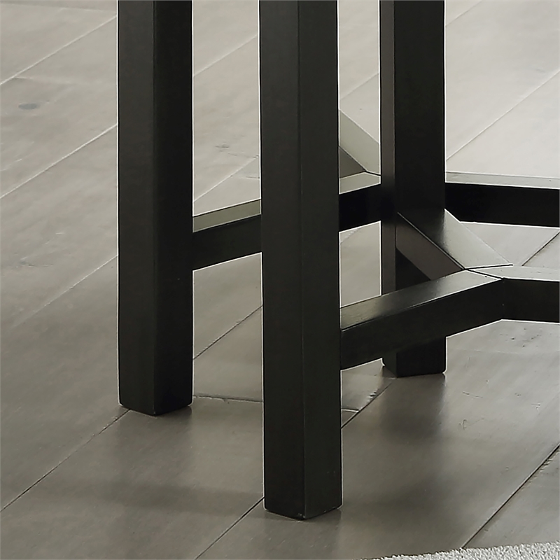 Furniture of America Elgan Wood 2-Piece Nesting Tables in Brushed Brown Gray