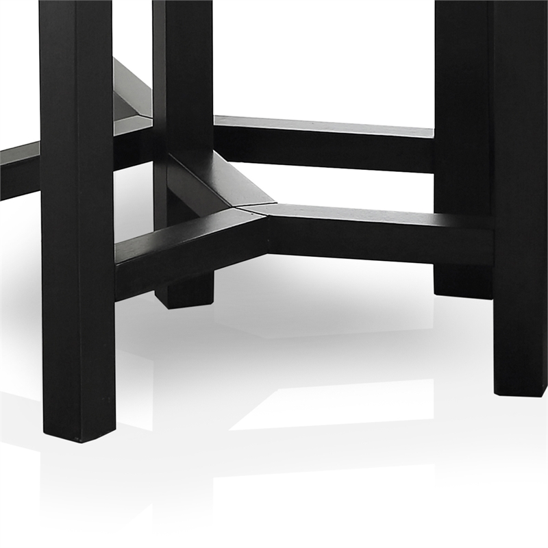 Furniture of America Elgan Wood 2-Piece Nesting Tables in Brushed Brown Gray