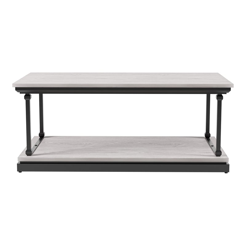 Furniture of America Drewden Wood 3-Piece Coffee Table Set in Antique White