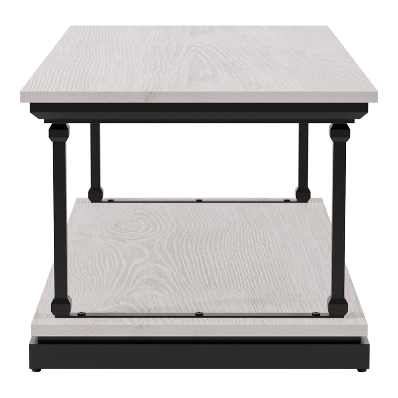 Furniture of America Drewden Wood 3-Piece Coffee Table Set in Antique White