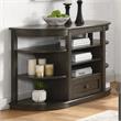 Furniture of America Osloa Transitional Wood Multi-Storage Console Table in Gray
