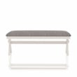 Furniture of America Egretta Fabric Padded Dining Bench in Gray