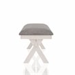 Furniture of America Egretta Fabric Padded Dining Bench in Gray