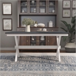 Furniture of America Egretta Transitional Wood Dining Table in Gray and White