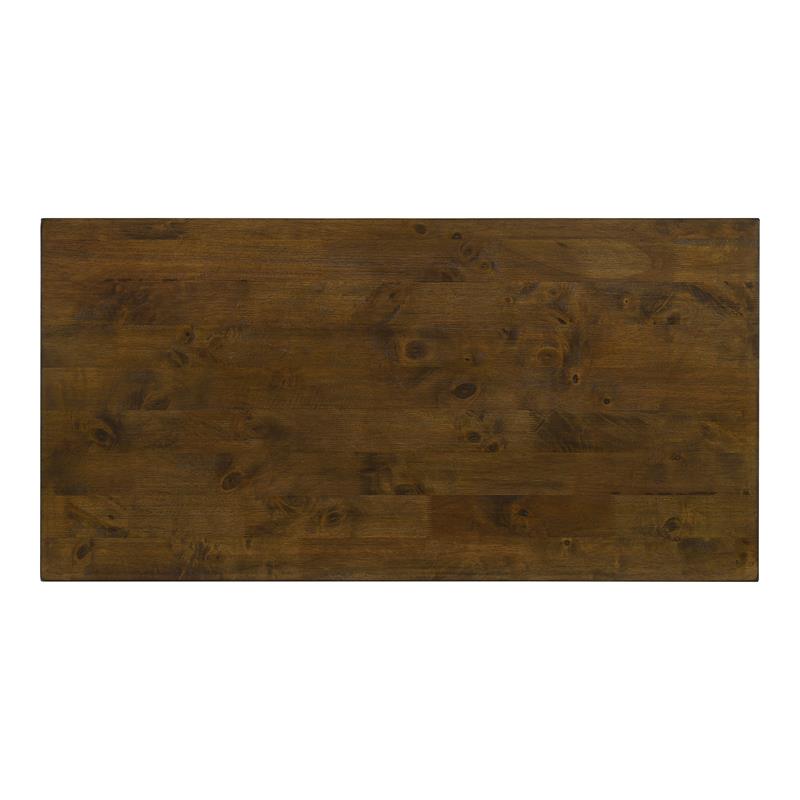 Furniture of America Pris Wood 1-Shelf Coffee Table in Oak and Black