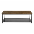 Furniture of America Pris Wood 1-Shelf Coffee Table in Oak and Black