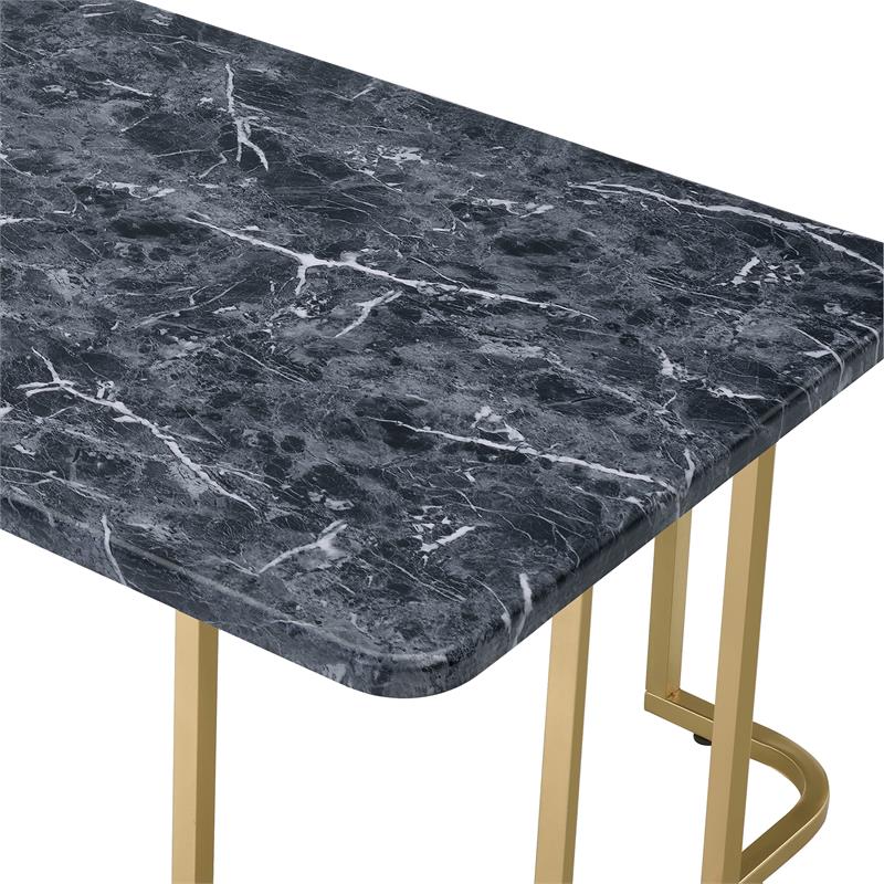 Furniture of America Clotten Metal 3-Piece Coffee Table Set in Black