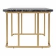 Furniture of America Clotten Metal 2-Piece Coffee Table Set in Gold and Black