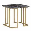 Furniture of America Clotten Metal 2-Piece Coffee Table Set in Gold and Black