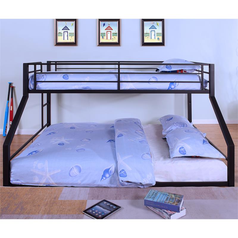 Furniture Of America Dessa Metal Twin, Bunk Bed Frame Twin Over Queen