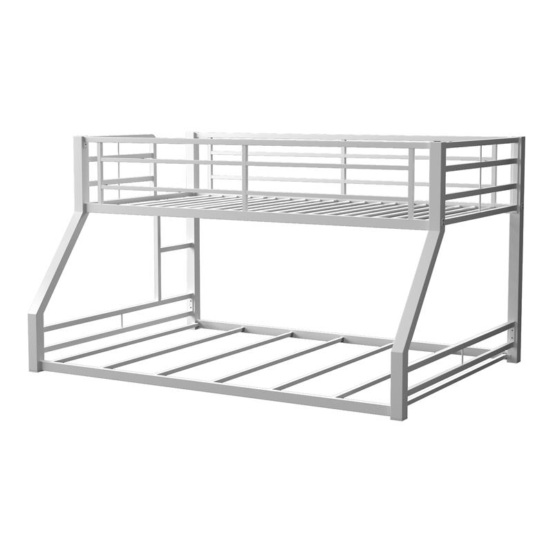 Furniture of America Dessa Metal Twin over Full Bunk Bed in White