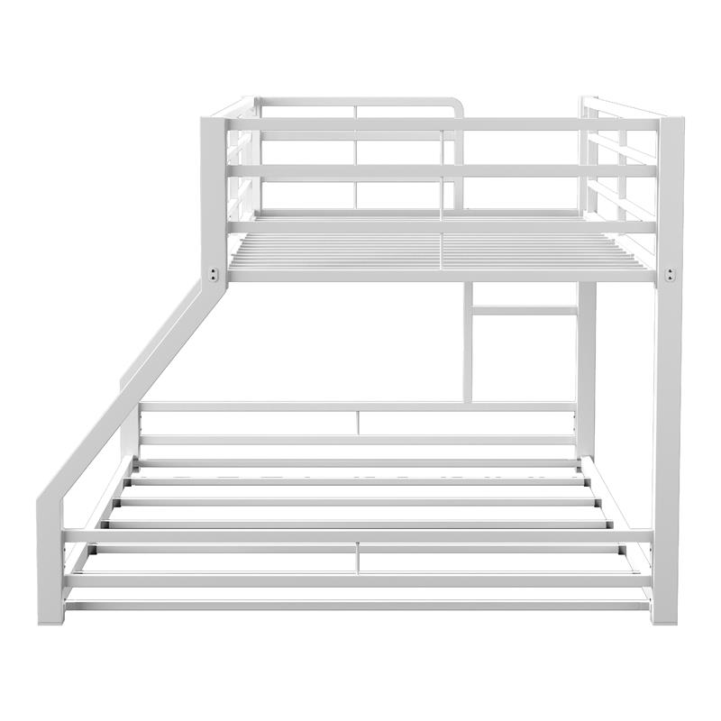 Furniture of America Dessa Metal Twin over Full Bunk Bed in White