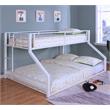 Furniture of America Dessa Metal Twin over Full Bunk Bed in White