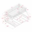 Furniture of America Dessa Metal Twin over Full Bunk Bed in White