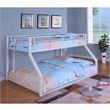 Furniture of America Dessa Metal Twin over Full Bunk Bed in White