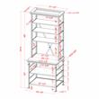 Furniture of America Garna Industrial Metal 6-Shelf Bookcase in Dark Oak