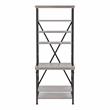 Furniture of America Garna Industrial Metal 6-Shelf Bookcase in Antique White