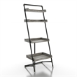 Furniture of America Karin Industrial Wood Display Shelf in Vintage Gray Oak