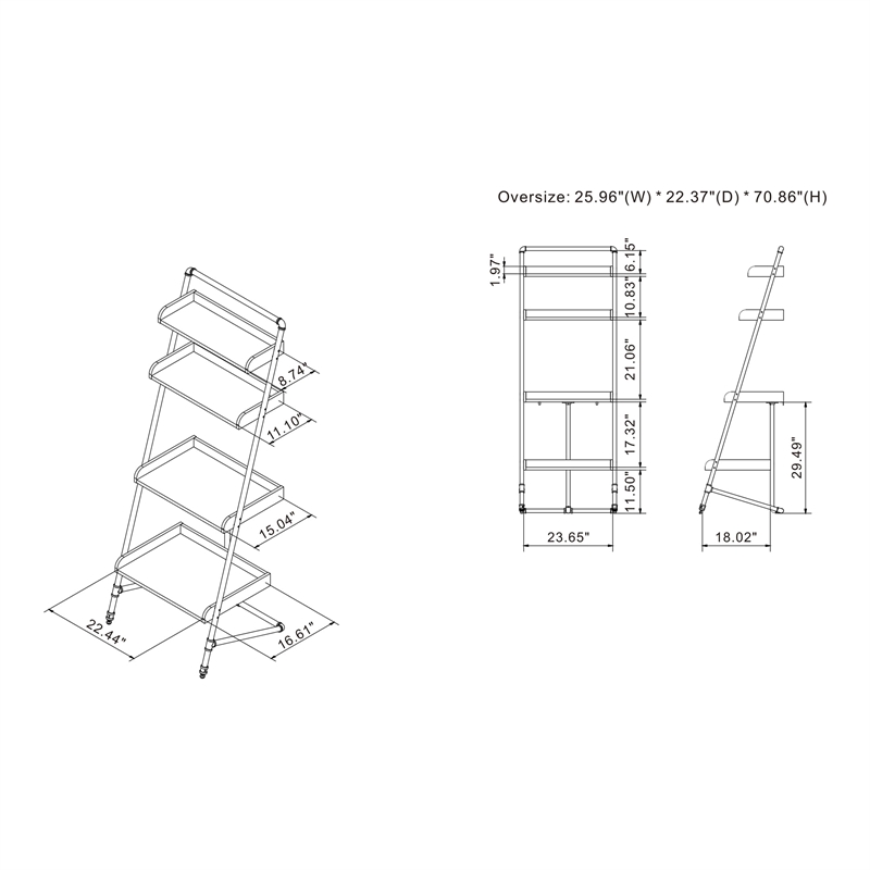 Furniture of America Karin Industrial Wood Display Shelf in Vintage Gray Oak