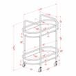 Furniture of America Delli Modern Metal 2-Shelf Serving Cart in Gold and White
