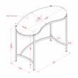 Furniture of America Lythy Contemporary Glass Top Desk in Gold