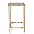 Furniture of America Lythy Contemporary Glass Top Desk in Gold