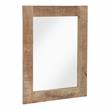 Furniture of America Druze Rustic Solid Wood Decorative Mirror in Natural Tone