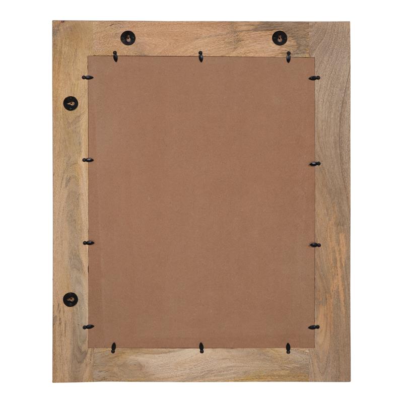 Furniture of America Druze Rustic Solid Wood Decorative Mirror in Natural Tone