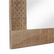 Furniture of America Druze Rustic Solid Wood Decorative Mirror in Natural Tone