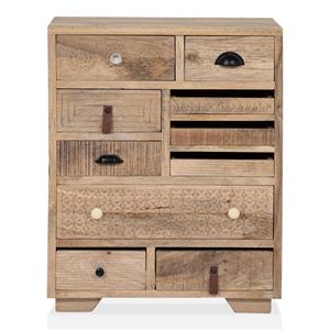 furniture of america druze rustic wood multi-storage chest in natural