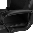 Furniture of America Castro Modern Faux Leather Swivel Gaming Chair in Black