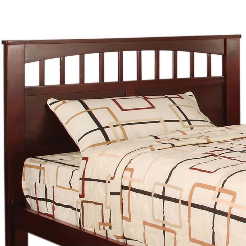 Furniture of America Victa Transitional Wood Platform Twin Bed in Cherry