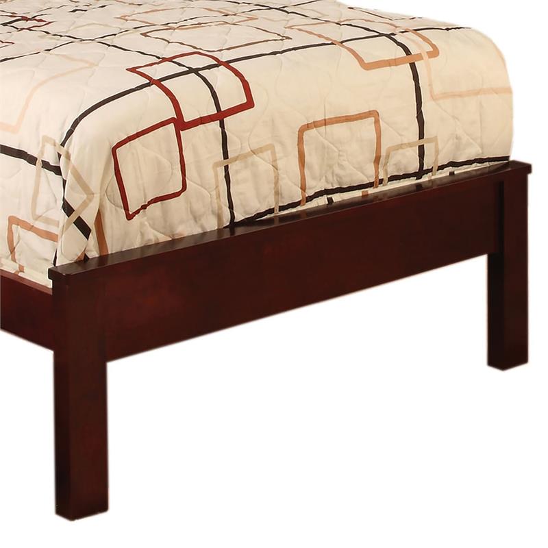 Furniture of America Victa Transitional Wood Platform Twin Bed in Cherry