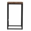 Furniture of America Druze Metal Square Barstool in Golden Brown and Black