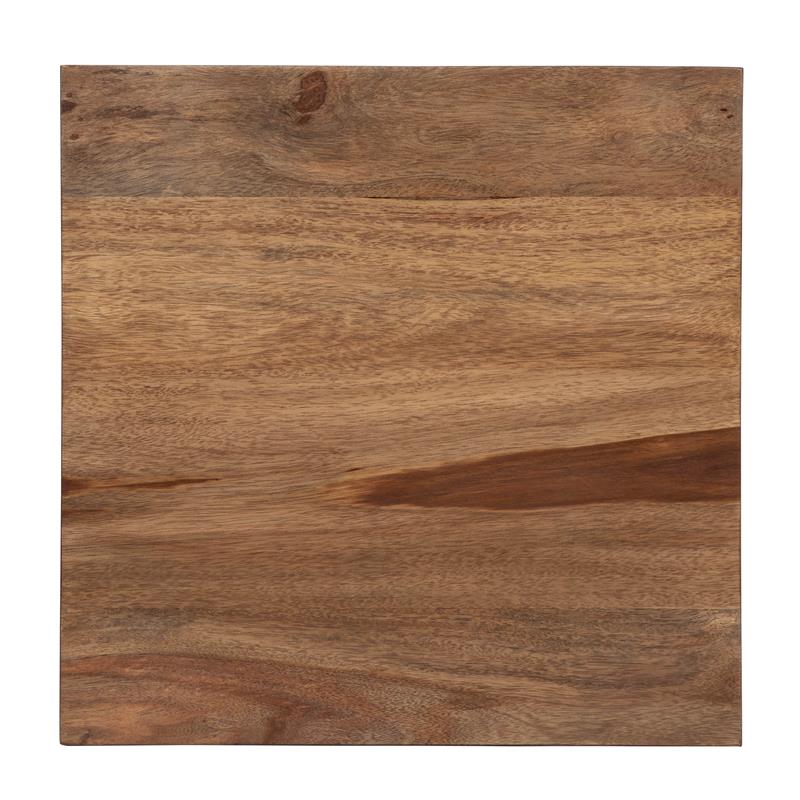 Furniture of America Druze Metal Square Barstool in Golden Brown and Black