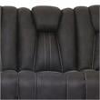 Furniture of America Axle Transitional Faux Leather Reclining Sofa in Dark Gray