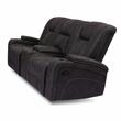 Furniture of America Axle Faux Leather 2-Piece Sofa Set in Dark Gray