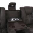 Furniture of America Axle Faux Leather 2-Piece Sofa Set in Dark Gray