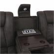 Furniture of America Axle Faux Leather 3-Piece Sofa Set in Dark Gray