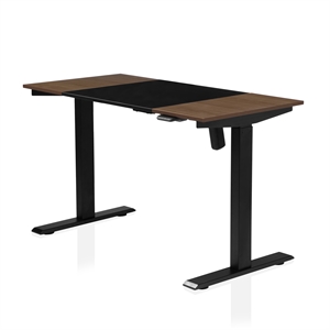 furniture of america quade wood and metal height adjustable desk in black