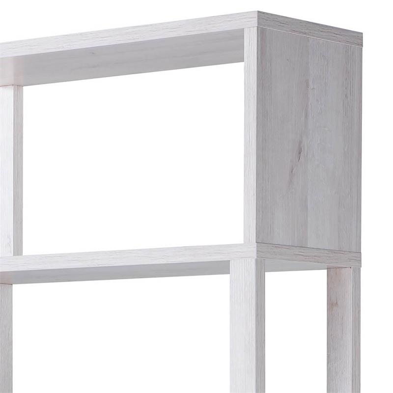 Furniture of America Deini Transitional Wood 5-Shelf Bookcase in White Oak
