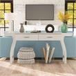 Furniture of America Domi Transitional Wood 2-Drawer Console Table in White Oak