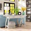 Furniture of America Domi Transitional Wood 2-Drawer Console Table in White Oak